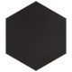 Merola Tile Textile Black Hex Porcelain Floor Tile