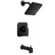 Matte Black Moen Genta Single-Handle 1-Spray Tub and Shower Faucet