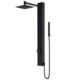 Matte Black Vigo Orchid 2-Jet Shower Massage Panel System with Square Shower Head