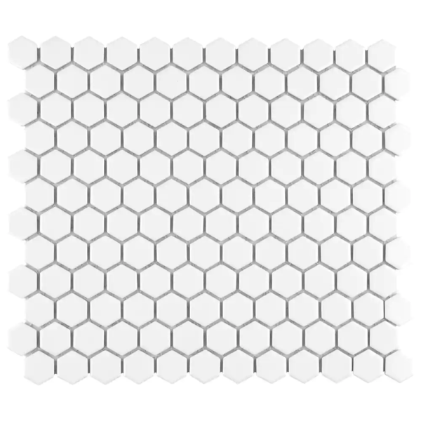 Matte White Merola Tile Metro Hex Porcelain Mosaic Tile